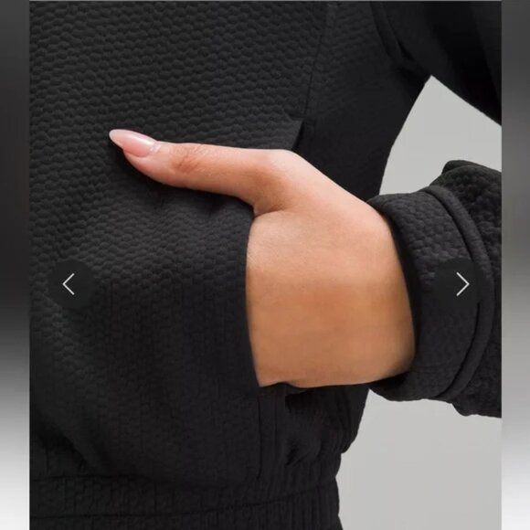lululemon Bubble-Knit Zip Up jacket black size 6 - Picture 3 of 5